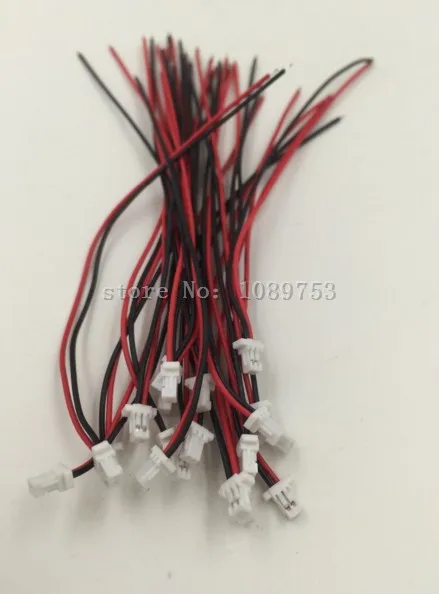 

50Pcs 1.0mm Pitch 2P Electronic Cable Single Header Connector Wire 10cm/15cm/20cm
