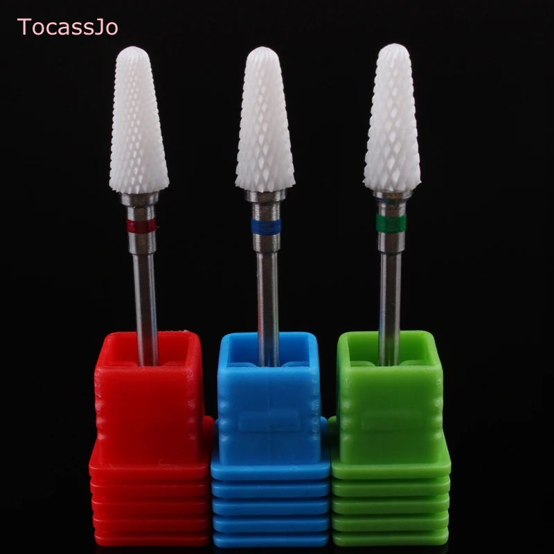 Tapered Barrel Bit Ceramic Nail File Drill Bit Polish Tools For Nail