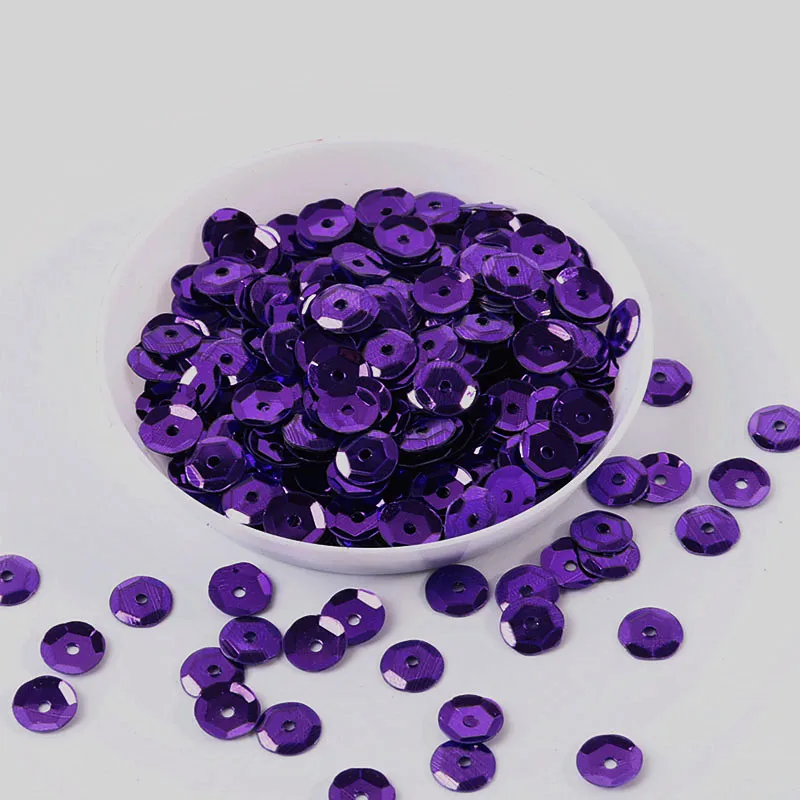 360 шт./лот 8 мм Кубок круглый свободные пайетками Швейные Craft на основе серебра блесток для ремесла 20 Цвета доступны - Цвет: Dark Purple