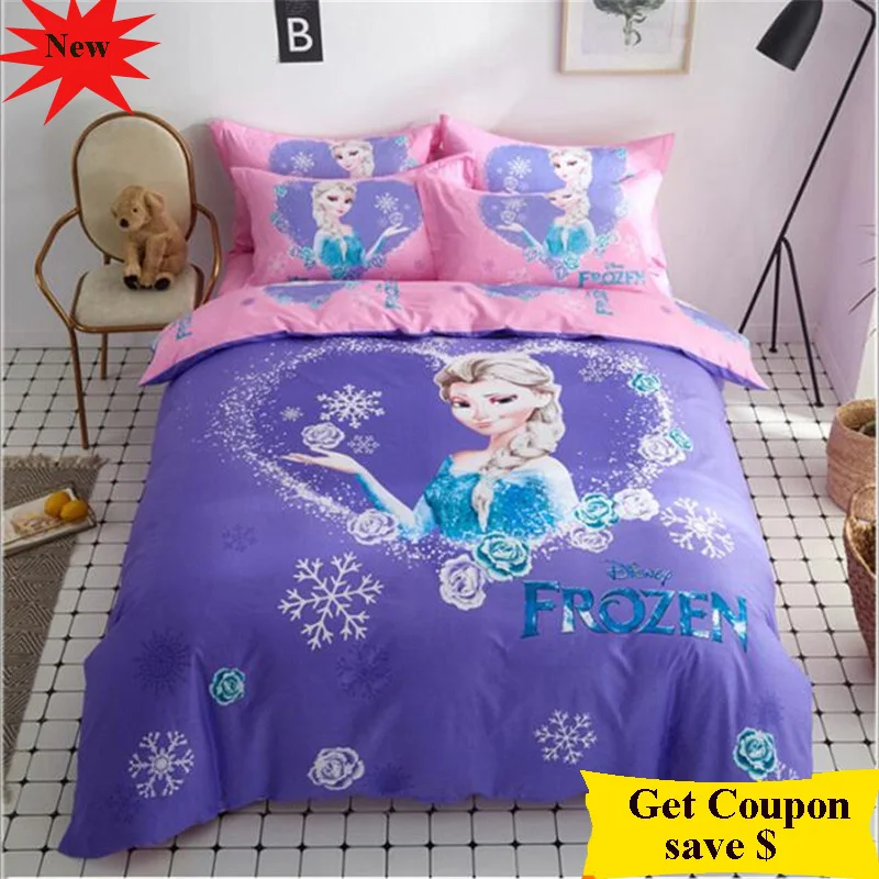 Different Size 3 Or 4pcs Cartoon Bedding Set 100 Cotton Duvet