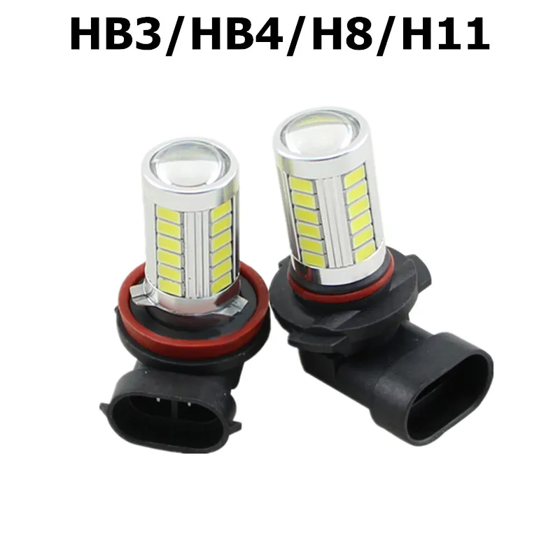 1 шт. H8 H11 светодио дный огни автомобиля HB3 9005 HB4 9006 лампы 6000 К днем ходовые DRL 12 В