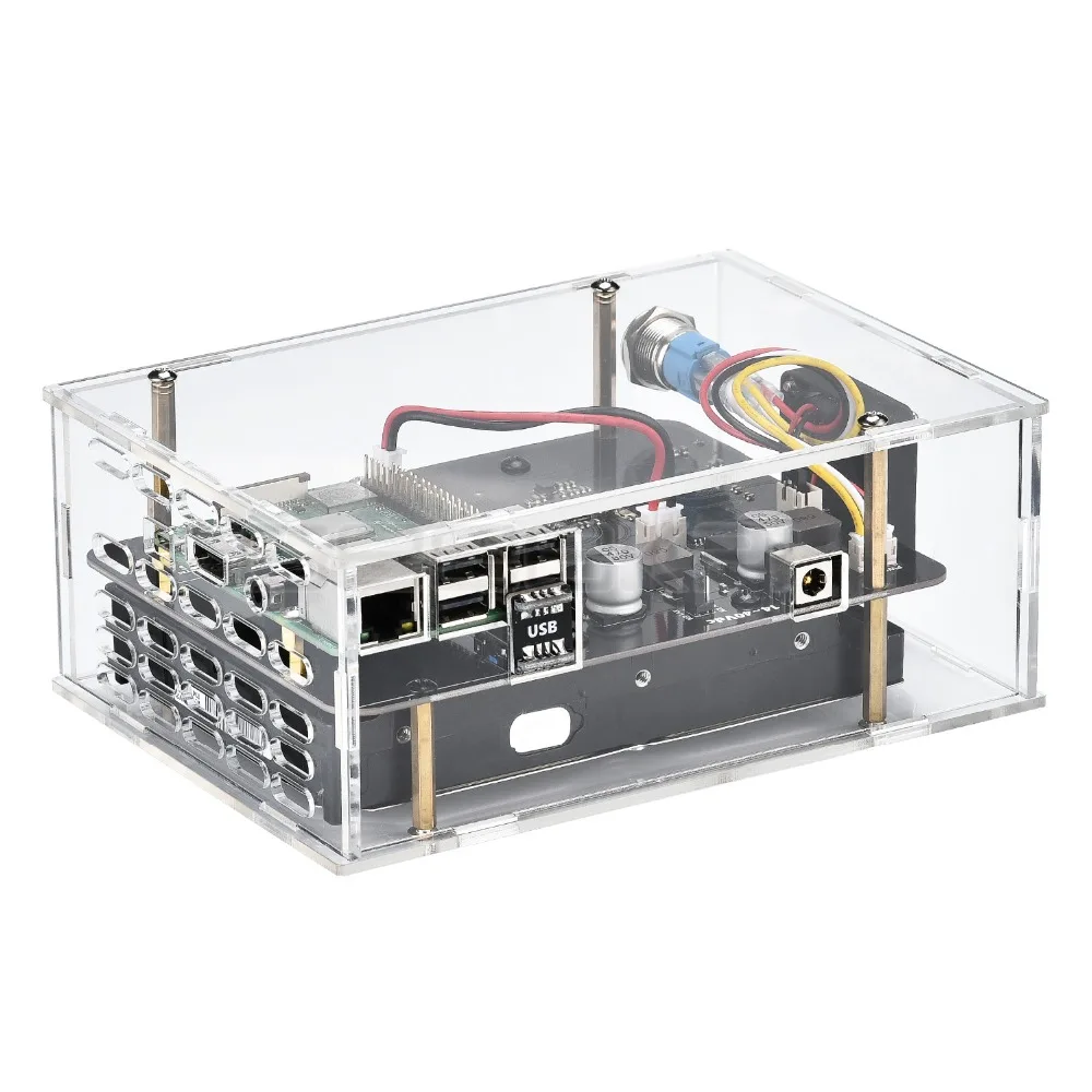 Capa Acrílica para X630 V2.0 3.5 Sata Hdd Disco Rígido Armazenamento Placa de Expansão para Raspberry pi 3b Mais 3b 2b Acessórios p/ quadro de demonstração - Imagem 2