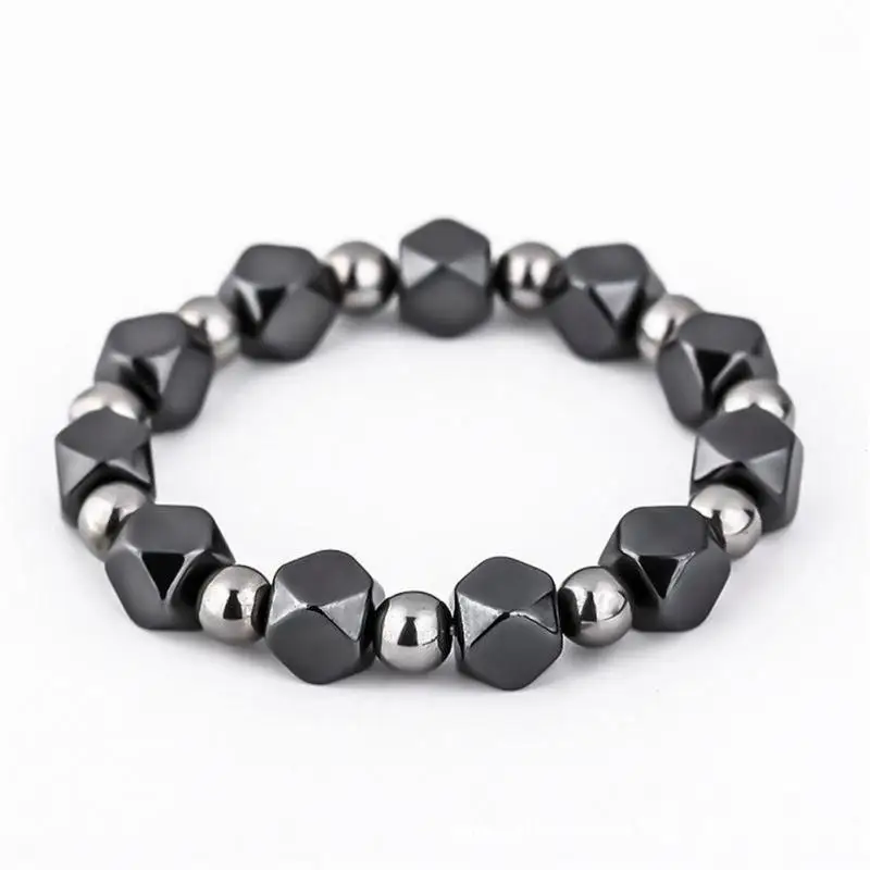 Slimming Products Magnetic Bracelet Anion Black Stone Therapy Hematite Magnet Weight Loss Stimulating Acupoints L3 | Красота и