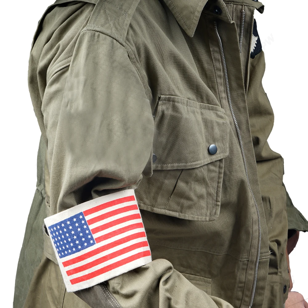 ZWJPW-WW2 US ARMY AMERICAN FLAG ARM BAND CLOTHES ACCESSORIES International American armband