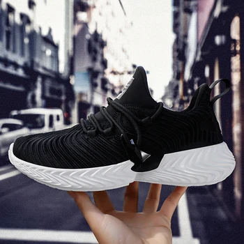 

2019 New Spring And Summer Fashion Mens Running Shoes Lace-Up Breathable Shoes Sneakers Mens Deodorant Soft Trainers Zapatillas