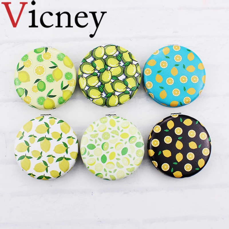 

Vicney 2019 New Mini Makeup Compact Pocket Mirror Portable Two-side Folding Make Up Mirror Women Fresh Cosmetic Mirrors For Gift