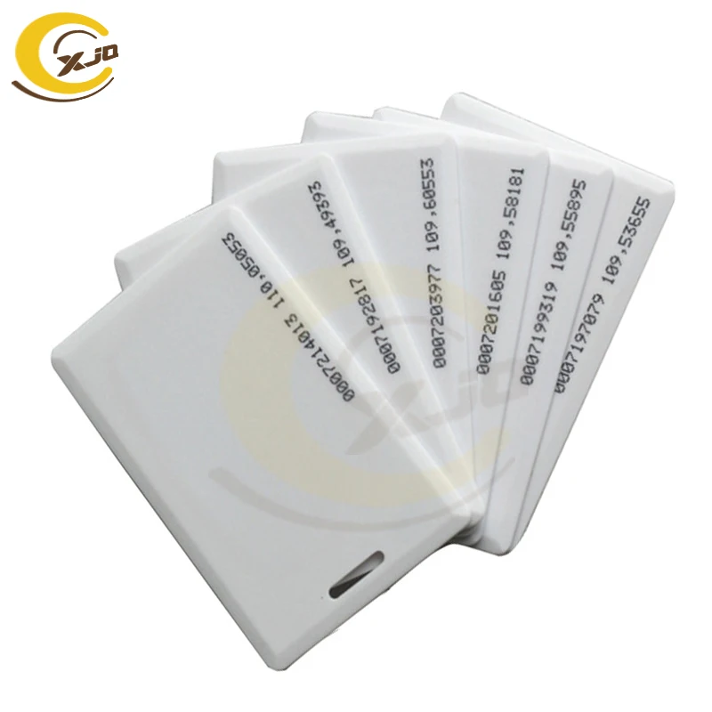 XJQ Бесплатная доставка RFID толстая карта 125 кГц TK4100 система контроля допуска к