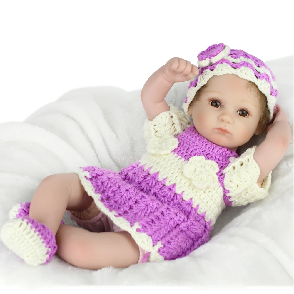 

NPKDOLL Reborn Baby Doll 16 inch 45cm Lifelike Cute Girl Soft Silicone Cloth Body Rooted Mohair Kids Gift Plush Toys Birthday