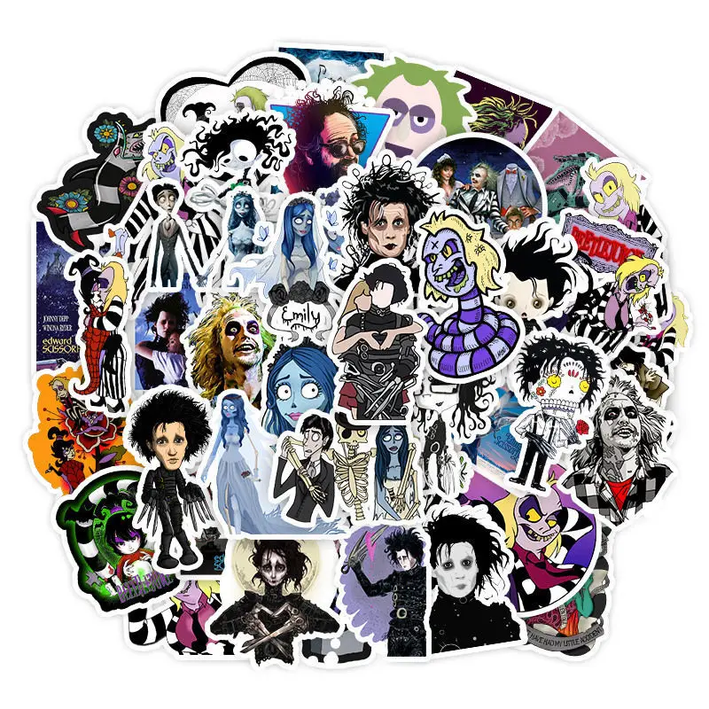 50 шт. Tim Burton мультфильм Фильмы труп Невеста наклейки украшение дома Шелковый художественный плакат наклейки