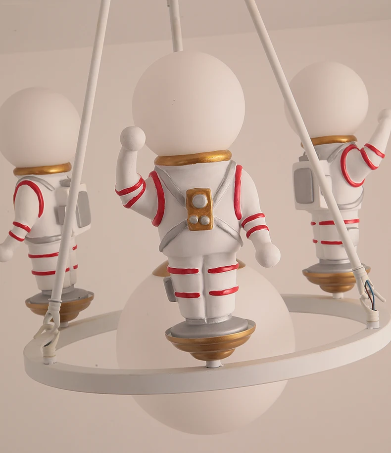 Американский декоративный детский потолочный светильник, бра из стекла, космонавт, космонавт, астронавт, креативный потолочный светильник, светодиодный, для детской спальни, школы