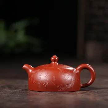 

Yixing authentic wholesale famous ore manual recommended hue depicting the teapot kung fu tea shop agent