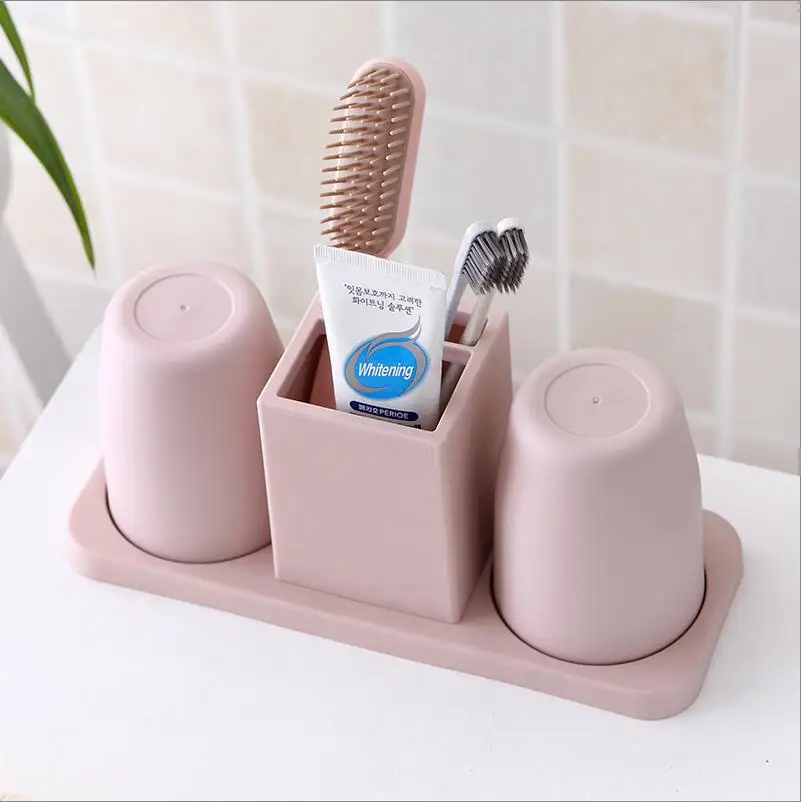 Wash cup toothbrush holder set Creative family home toothbrush holder