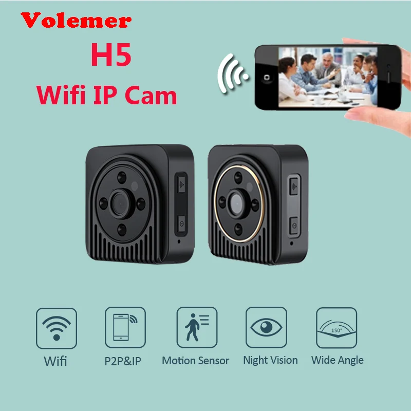 H5 Беспроводная мини-камера H.264 720 P HD Wifi IP камера DV Камера инфракрасный Ночное