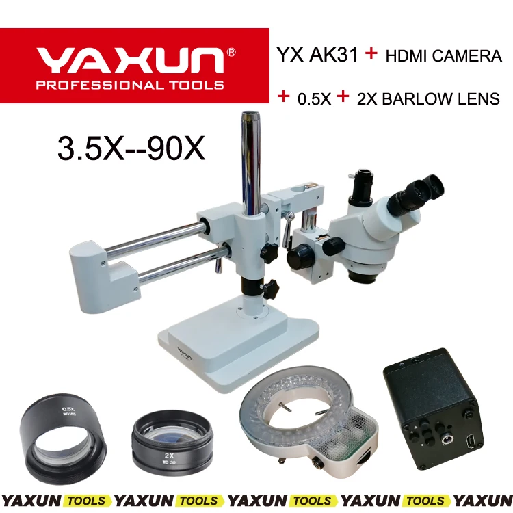 Buy YAXUN 3.5X 90X Double Boom Stereo Zoom Real