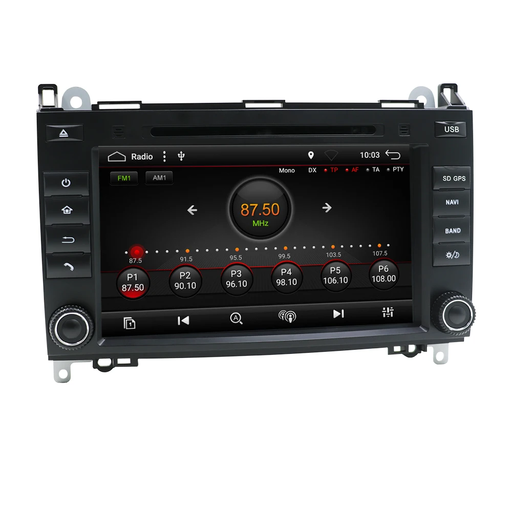 Cheap Eunavi Android 9.0 2din Auto radio Car DVD multimedia for Mercedes Benz B200 A B Class W169 W245 Viano Vito W639 Sprinter W906 2