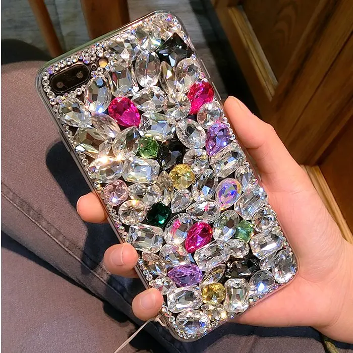 For Xiaomi Mi5 Mi6 Mi8 Mi 5 6 8 SE Max Mix 2 3 2S 5S 5C A1 A2 Handmade Luxury Big Rhinestone Case |
