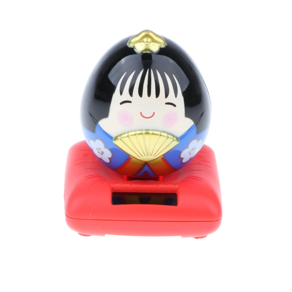 Cute Solar Powered Animated Swing Hands Praying Doll Action Figures Bobbling Toy Auto Car Ornament Home Decoration