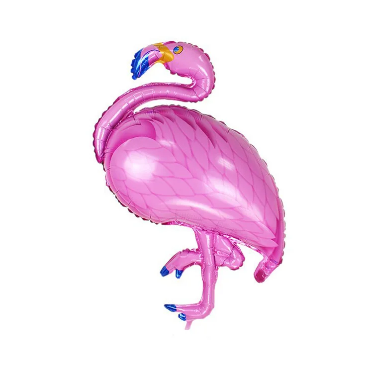 Фламинго тема одноразовые наборы посуды бумажные кружки, тарелки, салфетки с соломенным флагом вечерние принадлежности Свадебные Детские День рождения украшения для вечеринки у бассейна - Цвет: Pink balloon 1pcs