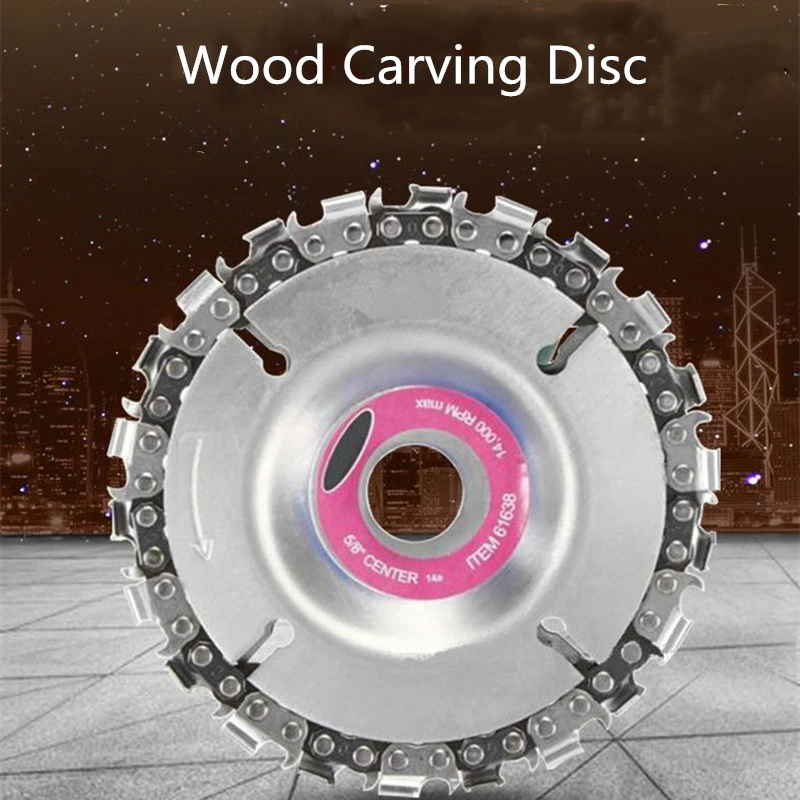 router woodworking Wood Carving Disc Angle Grinding Chain Angle Grinding with 4" 22 Tooth Chain Plate Woodworking Chain Saw Disk Cutting Sheet wood pellet machine for sale