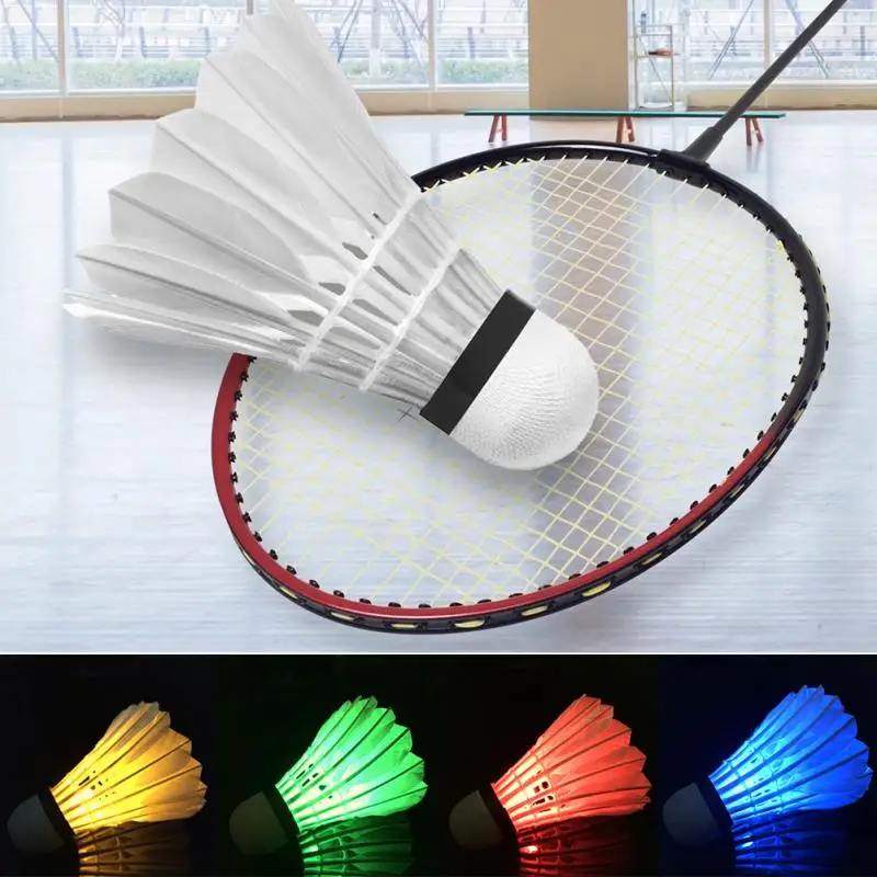 4 piezas luces LED Badmintons Shuttlecock bádminton LED interior/exterior Durable ligero deportes suministros para noche 4 piezas luces LED Badmintons Shuttlecock bádminton LED interior/exterior Durable ligero deportes suministros para noche