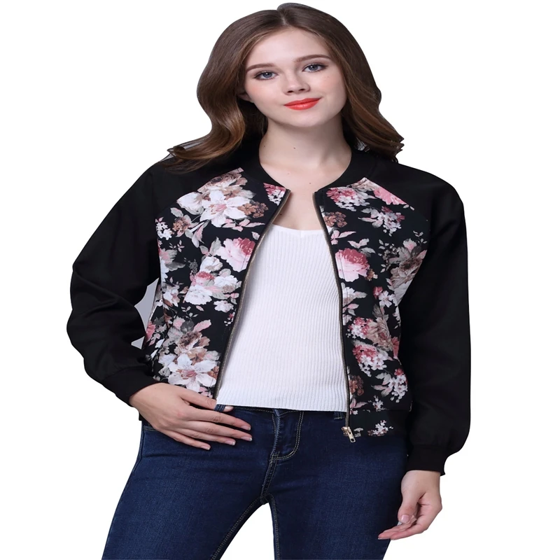2017 Women Spring Autumn Jackets Short Tops Long Sleeve