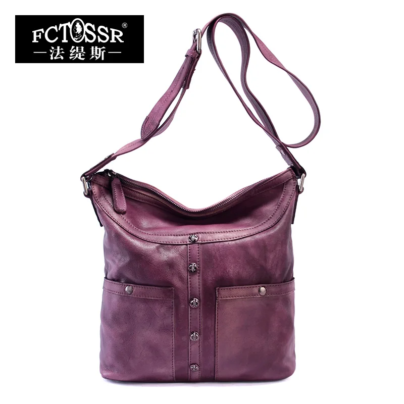 Women Bags 2017 Genuine Leather Vintage Handmade Cow Leather Handbag Messenger Bag Casual Shoulder Bag