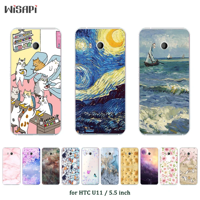 

Cases For HTC U11 Case Cover 5.5" Soft TPU Silicone Fashion Printed for htc u11 Cover Fundas Phone Case For HTC U 11 U11