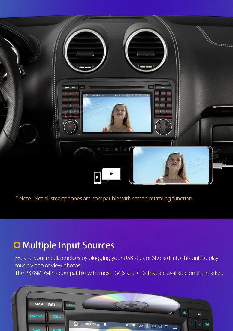 Best Android 8.0 OS 7" Car DVD Multimedia Navigation GPS Radio for Mercedes-Benz ML-Class W164 2005-2011 & GL-Class X164 2006-2012 10