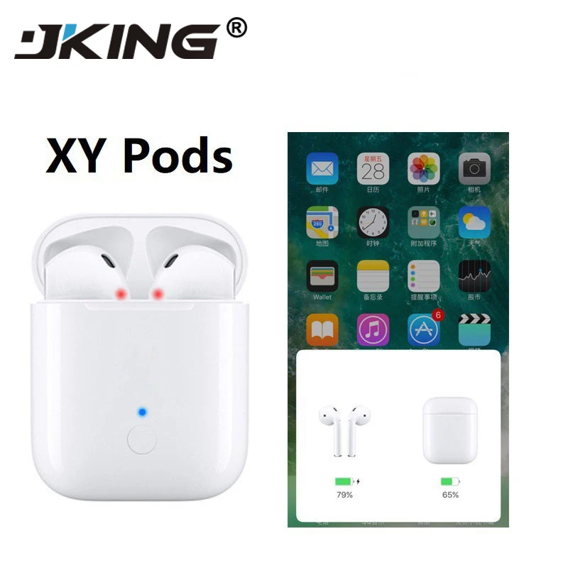 

2019 XY Pods 1:1 Double Touch contorl Wireless charger Tws ear Bluetooth earbuds earphone headsets pods Earphones