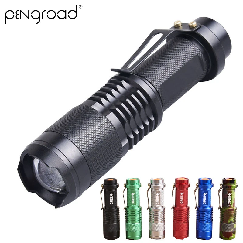 

Powerful Mini LED Flashlight 800Lumens Zoomable Torch Light Portable XPE LED Keychain Flashlight USE AA Battery 3 Modes SL012