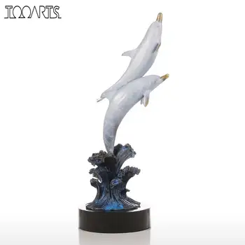 

Tooarts Sculpture Dolphin Out of Water Handmade Bronze Sculpture Modern Art Home Decor Statue Figurine Gift Artwork
