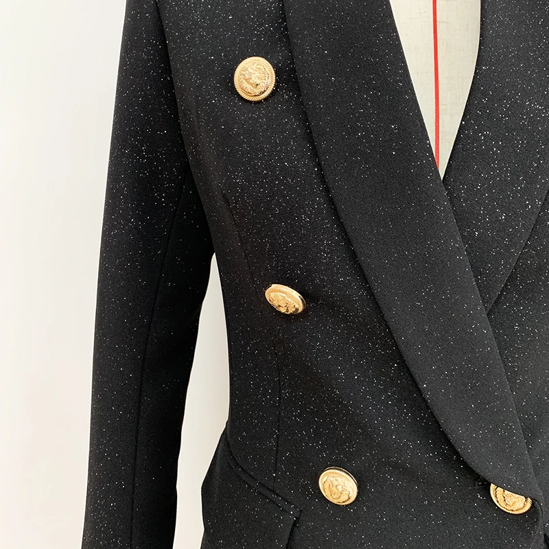 Высокая уличная новейшая барокко Мода 2019 дизайнерский Блейзер Куртка женская шаль воротник Bling Star бархатный блейзер Пальто