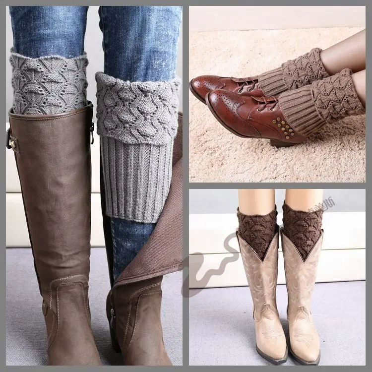 2016 새로운 솔리드 니트 부츠 커프 니트 부츠 토퍼 winterlegwarmers 양말 정상 레그 워머 부츠 워머 9 색 24 짝/몫 3880