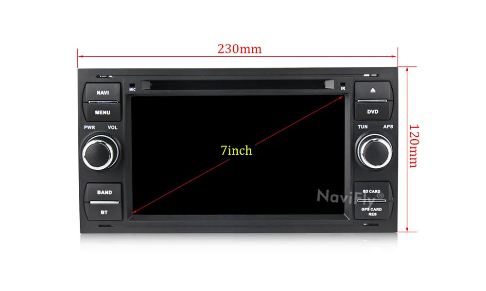 Clearance NaviFly 2 Din Car multimedia player Android 9.1 AutoRadio GPS Navigation for Ford/Mondeo/Focus/Transit/C-MAX 2G RAM WIFI FM BT 10