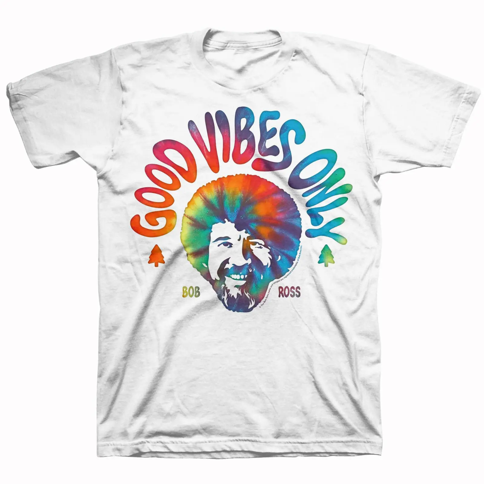

Bob Ross Painting T-shirt Vintage style Original classic Tie Dye good Vibes 80's 100% cotton tee shirt, tops wholesale tee