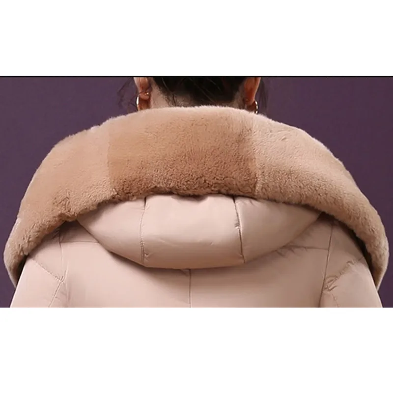 YAGENZ Высококачественная Женская одежда, зимняя хлопковая куртка большого размера, модное женское хлопковое пальто с капюшоном, длинное пальто, сохраняющее тепло 634