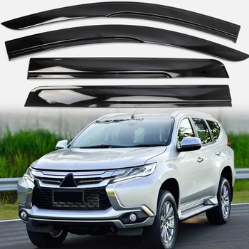 

For Mitsubishi Pajero Montero Shogun Sport 2016 2017 2018 Window Visor Rain Sun Shield Guard Deflector Trim 4pcs Car Styling