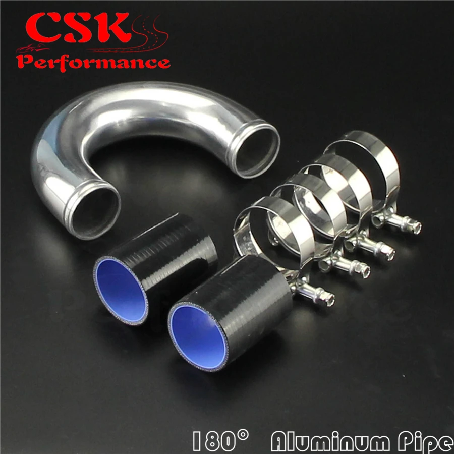 180 Degree 51mm 2" Aluminum Intercooler Piping Pipe Tube + Silicone