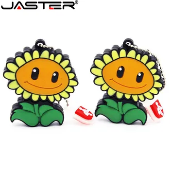 

Free Shipping Sunflower USB Flash Drive Plants Vs Zombies hot sale cartoon pendrive 4GB/8GB/16GB/32GB memory stick promotion