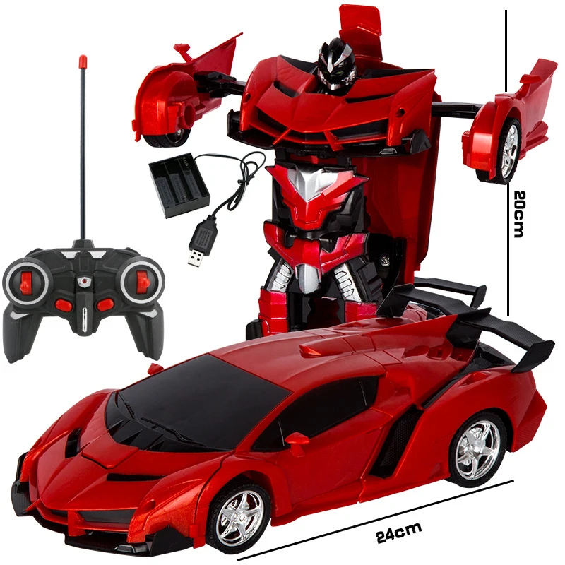 

2 In 1 Remote Control Deformation Car RC Car Sports Car Transformation Robots Models RC fighting toy Kid Children Birthday Gift