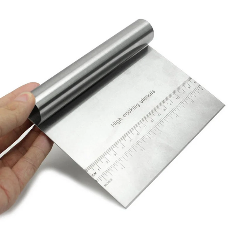  Pizza Dough Scraper Stainless Steel Baking Pastry Spatulas Fondant Cake Cutter Tools XH8Z JY19