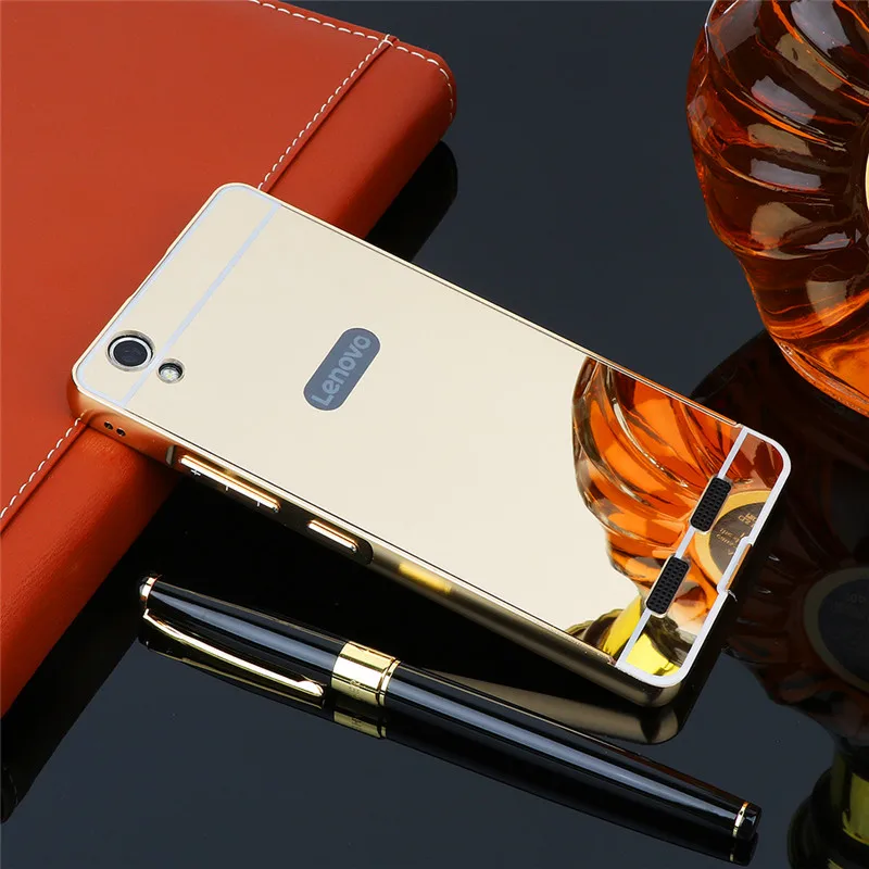 

Lenovo Lemon K10e70 Mirror Case Plating Metal Aluminum Frame Cover with Mirror Back Cover Hard Phone Case for Lenovo K10E70