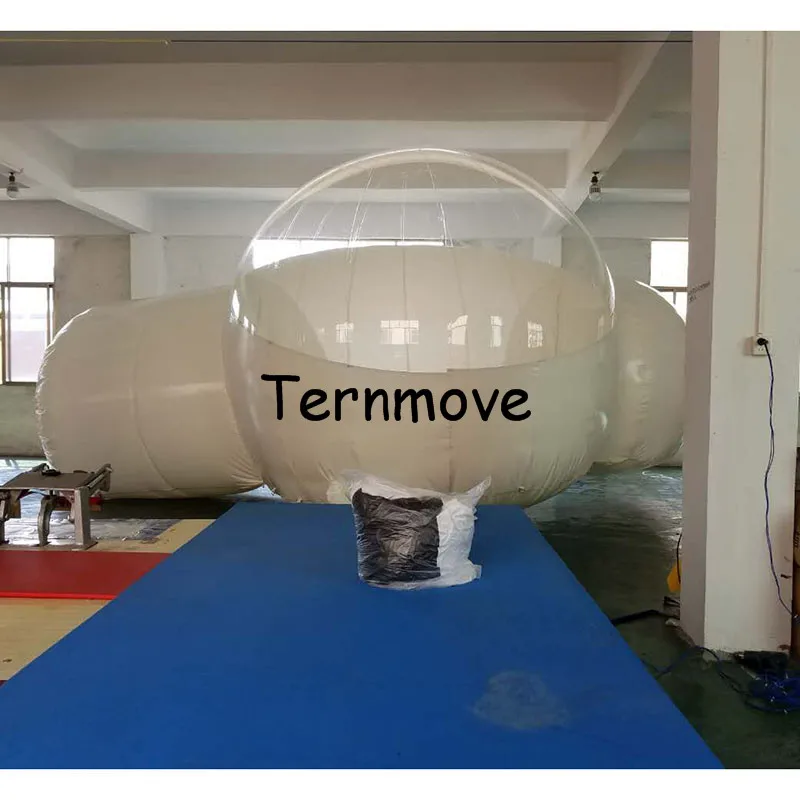  Double room outdoor half clear inflatable lawn tentInflatable transparent bubble tent for salecanva
