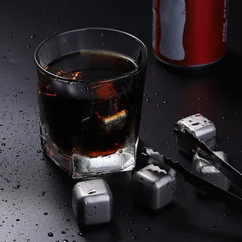 

ARMTHM Reusable Stainless Steel Whiskey Stones Ice Cubes Wine Chillers Drinks Cooler Champagne Whiskey Bar Accessories Home Bars