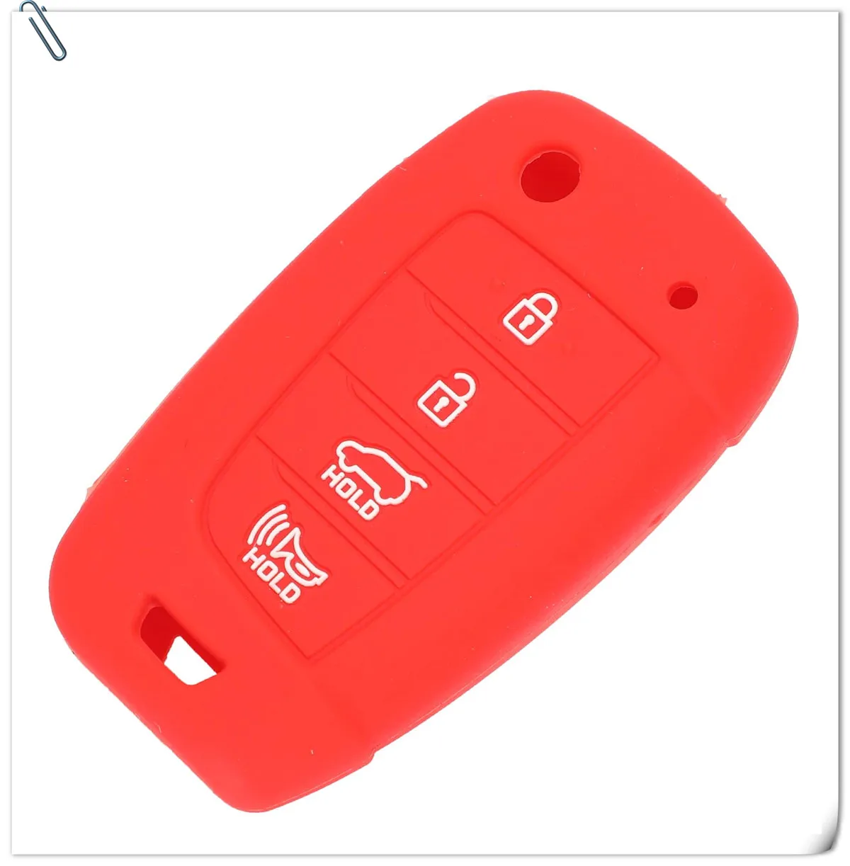 Keyforkess custodia per chiave a vibrazione per auto in Silicone per Hyundai Elantra Solaris 2016 2017 2018 3/4 pulsanti pieghevole coperchio chiave a distanza 8 Keyforkess custodia per chiave a vibrazione per auto in Silicone per Hyundai Elantra Solaris 2016 2017 2018 3/4 pulsanti pieghevole coperchio chiave a distanza -