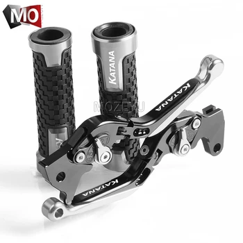 

Motorcycle CNC Adjustable Folding Extendable Brake Clutch Levers Handlebar Hand Grips For Suzuki 600/750 KATANA 1998-2006