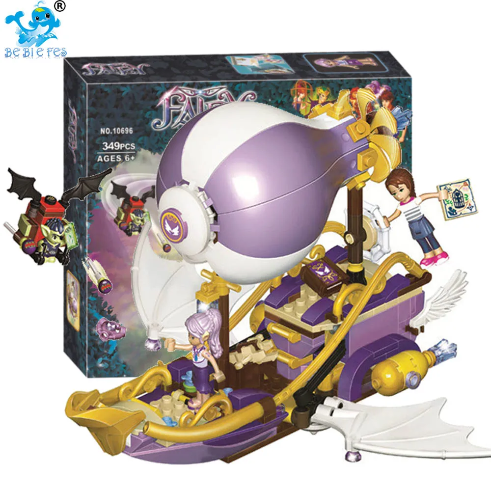 

2019 New Elves Aira's Airship Amulet Chase Building Blocks Girls DIY Toys Compatible With LegoiING Elves Fairy Friends Gifts