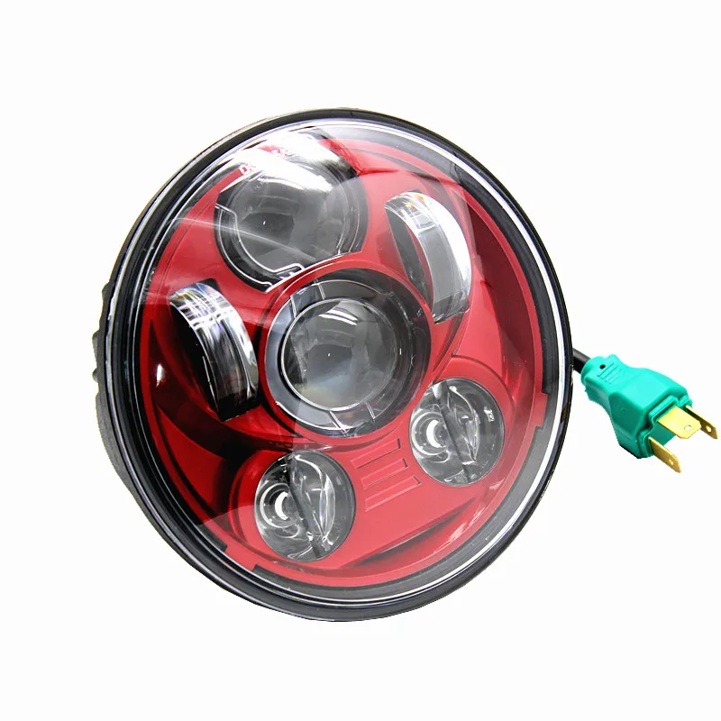 

45W LED Chips A variety of colors 5.75 Inch Round LED Projection moto Headlight For motor Davidson Dyna Motorcycles Lights