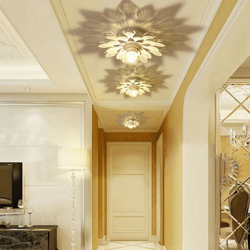 

Creative Modern Shadow Effect LED Ceiling Lights 220V Leaf Shaped Ceiling Lamp Balcony Hallway Bedroom Living Room Decoration