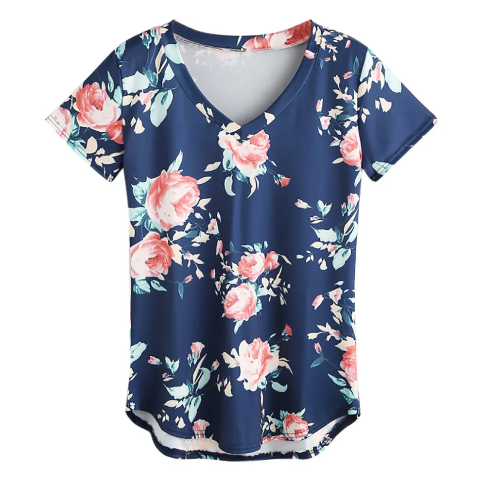 Женская футболка с коротким рукавом и v образным вырезом свободная Мягкая